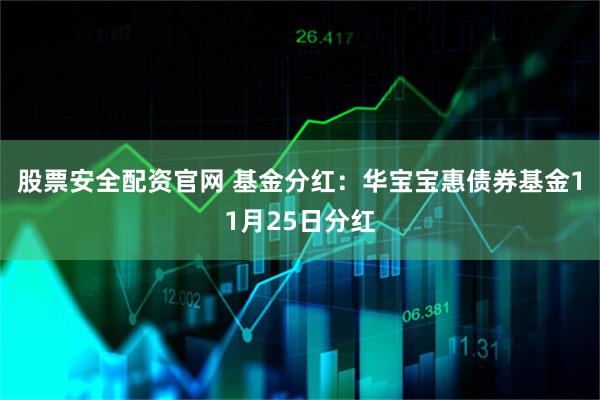 股票安全配资官网 基金分红：华宝宝惠债券基金11月25日分红